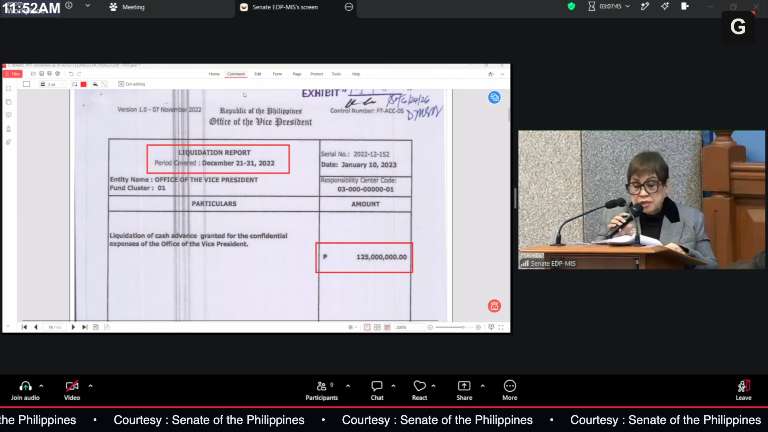 Witness identifies Duterte signature on confidential fund cash advance document
