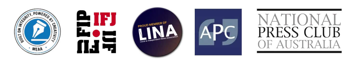 Member of MEAA, IFJ, LINA, the Australian Press Council and the National Press Club of Australia